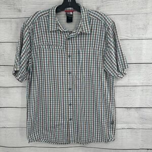 The‎ North Face Men's Medium Plaid Short Sleeve Button-Up Shirt Outdoor Casual